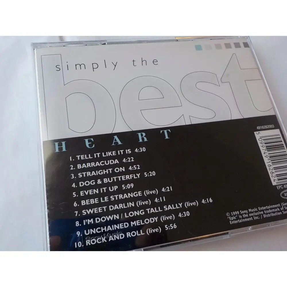 Vintage CD Rock Music Heart Simply the Best Sony Music Germany 1999